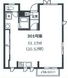 ティース神宮前(SOHO) 301 間取り図