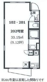 ティース神宮前(SOHO) 202 間取り図
