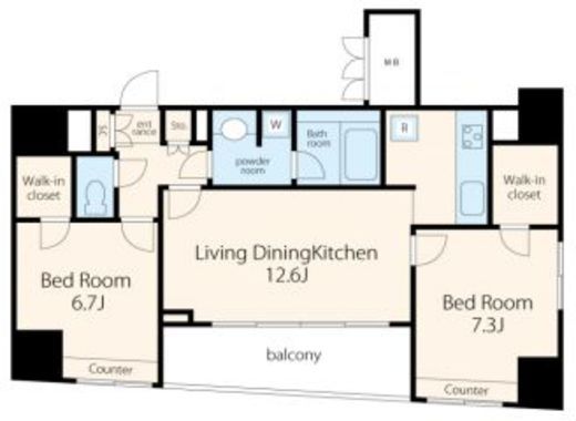 VORT銀座residence 1003 間取り図