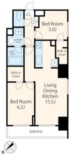 VORT銀座residence 1101 間取り図