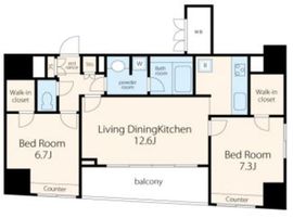 VORT銀座residence 1303 間取り図