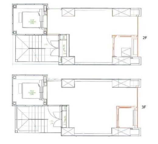 銀座近富ビル 2+3階 間取り図