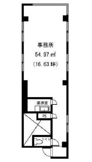 神保町渡東ビル 8階 間取り図
