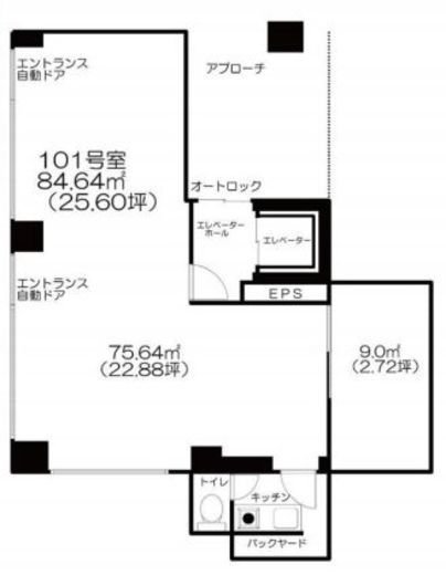 クレスト21 1階貸店舗 間取り図
