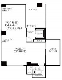 クレスト21 1階貸店舗 間取り図
