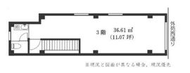 神宮桂田ビル 3階 間取り図