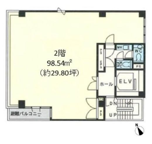 茅場町駅前ビル 2階 間取り図