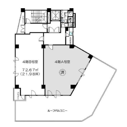 久保寺ビル 4階B 間取り図