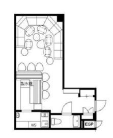 赤坂扇やビル 5階A 間取り図