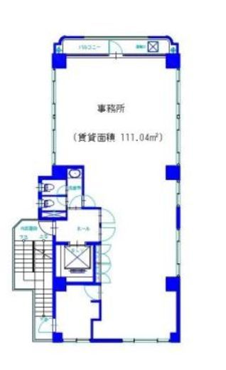 新宿山吹町ビル 2階 間取り図