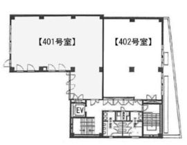 神楽坂升本ビル 402 間取り図