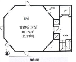 麻布ウィンテルビル 8階 間取り図