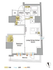 ザ・パークハビオ品川戸越 201 間取り図