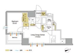 ザ・パークハビオ品川戸越 203 間取り図