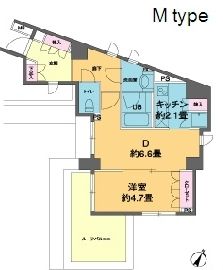 カスタリア南麻布 602 間取り図