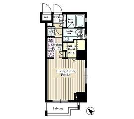 パークルージュ赤坂檜町 207 間取り図