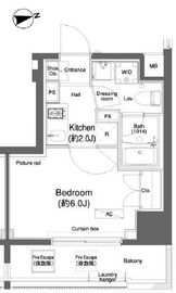 プラウドフラット門前仲町1 1105 間取り図