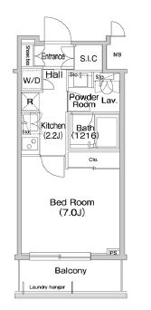 コンフォリア麻布EAST 506 間取り図