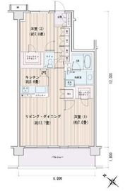 エスティメゾン豊洲レジデンス D635 間取り図