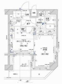 コンシェリア新橋 13階 間取り図