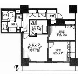 ライオンズ四谷タワーゲート 23階 間取り図