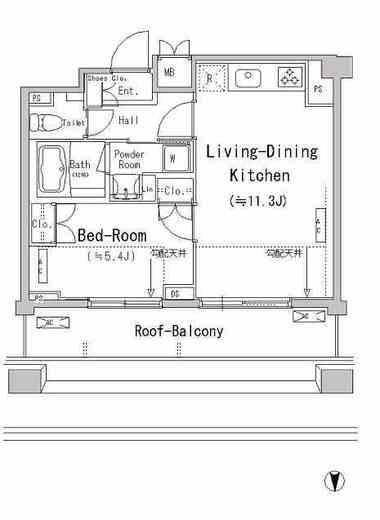 コンフォリア駒場 409 間取り図