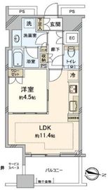 勝どきザ・タワー 16階 間取り図