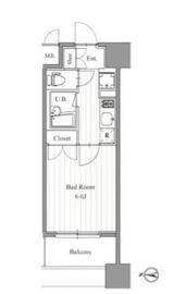 フィットエル森下 1303 間取り図