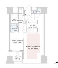 ラ・トゥール新宿 1405 間取り図