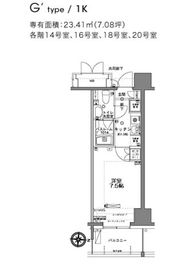 MFPRコート木場公園 1018 間取り図