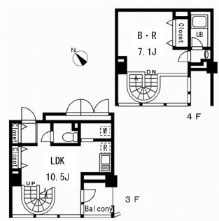 フルハウス代々木 303 間取り図
