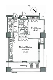 ホライズンプレイス赤坂 1104 間取り図