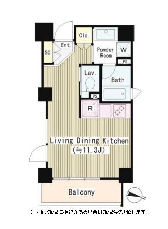パークヒルズ赤坂 905 間取り図