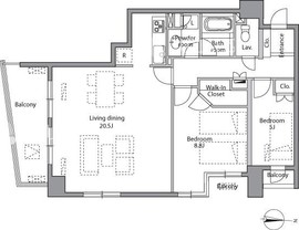 プライマル渋谷桜丘 202 間取り図