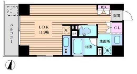 パークヒルズ赤坂 801 間取り図