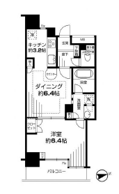 カルムインフォアームズ東京コア 3階 間取り図