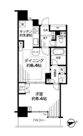 カルムインフォアームズ東京コア 3階 間取り図