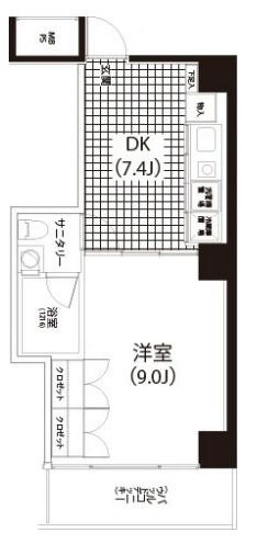 クイズ恵比寿 802 間取り図