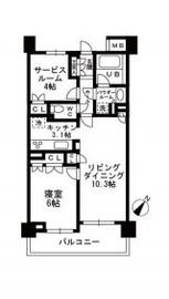 シャンピアグランデ深沢 109 間取り図