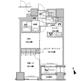 ウエストパークタワー池袋 1807 間取り図