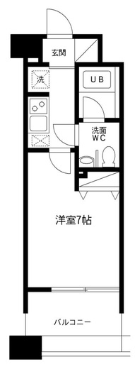 レジディア島津山 706 間取り図