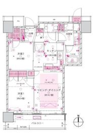 ザ・パークハウス晴海タワーズ ティアロレジデンス 9階 間取り図