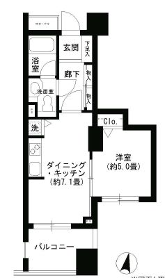 クリオ文京小石川 404 間取り図