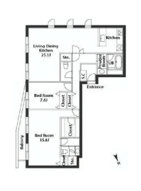 カスタリア西麻布霞町 306 間取り図