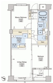 レジディアタワー上池袋 パーク棟 504 間取り図