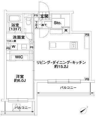 エルスタンザ代々木 502 間取り図
