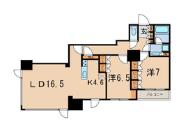 ドゥ・トゥール 14階 間取り図