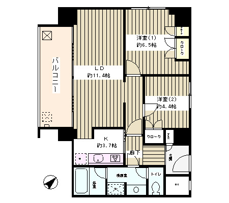 リバー＆タワー 906 間取り図