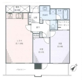 ライオンズタワー月島 24階 間取り図