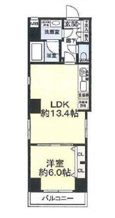 スパシエ日本橋エセンザ 4階 間取り図